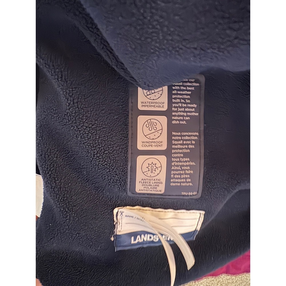 Lands End Kids Waterproof Windproof Insulated Jacket Pink‎ Size L 10-12 Hooded - Picture 3 of 4
